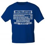 T-Shirt Sprücheshirt Handwerker - Installateur - 10292 S / dunkelblau