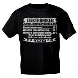 T-Shirt Sprücheshirt Handwerker - Elektroniker - 10293 S / dunkelblau