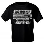 T-Shirt Sprücheshirt Handwerker - Dachdecker - 10294 schwarz / S