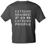 T-Shirt mit Print - Extreme Music.. - 10304 versch. Farben - S / anthrazitgrau