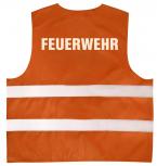 Warnweste mit Aufdruck - FEUERWEHR - 10355 versch. Farben Orange / L/XL