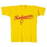 T-Shirt Print - Badenerin - 10447/1 gelb Gr. S