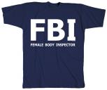 T-SHIRT unisex mit Print - FBI.... - 10459 marine - Gr. S