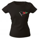 Girly-Shirt mit Print - AFGHANISTAN - 10471 Schwarz Gr. L