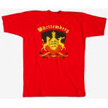 T-Shirt unisex mit Print - Württemberg - 10517 rot - Gr. S