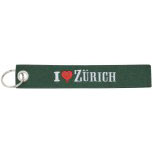Filz-Schlüsselanhänger mit Stick I love Zürich Gr. ca. 17x3cm 14192 schwarz