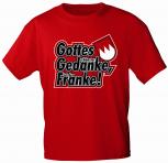 T-Shirt unisex mit Print - Gottes schönster Gedanke... - 10593 rot - Gr. XL