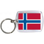 Schlüsselanhänger mit Nationalflagge Norwegen NORWEGEN Gr. ca. 4cm x 6cm 81123