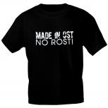 T-Shirt unisex mit Print - MADE IN OST - NO PROST - 10692 - schwarz - Gr. S-XXL