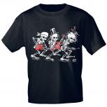 T-Shirt unisex mit Print - bones trio - von ROCK YOU MUSIC SHIRTS - 10963 schwarz - Gr. S - XXL