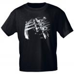 T-Shirt unisex mit Print -  French Horn Valves  - von ROCK YOU MUSIC SHIRTS - 10741 schwarz - Gr. S - XXL