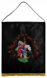 Wandbehang - Stoff- Fahne aus Satin - Feuerwehr - 07771 - ca 50 x 60 cm