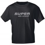T-Shirt mit Print - Trucker - SUPER Old School - 10819 schwarz Gr. S-3XL