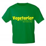 T-Shirt mit Print - Vegetarier essen meinem Essen das Essen weg - 10859 grün - Gr. S-XXL