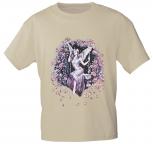 T-Shirt mit Print - Fee Rosenbogen - 10865 - versch. Farben zur Wahl - beige / S