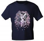 T-Shirt mit Print - Fee Rosenbogen - 10865 - versch. Farben zur Wahl - Navy / L