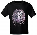 T-Shirt mit Print - Fee Rosenbogen - 10865 - versch. Farben zur Wahl - schwarz / XL