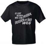 T-Shirt mit Print - ...Frieden ist der Weg - 10870 schwarz Gr. XL