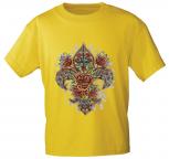 T-Shirt mit Print - Fantasy Rose - 10891 - versch. Farben zur Wahl - gelb / S