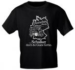 T-Shirt mit Print - Schalker - 10908 - in 2 Farben Gr. S – XXL schwarz / XL