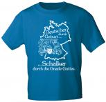 T-Shirt mit Print - Schalker - 10908 - in 2 Farben Gr. S – XXL blau / M