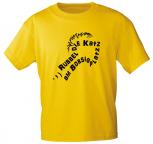 T-Shirt mit Print - Rubbel die Katz - 11909 - versch. Farben zur Wahl - gelb / XL