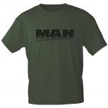 T-Shirt mit Print -MAN on a Mission - 12188 Gr. S / oliv