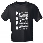 T-Shirt mit Print - Papa Du bist Huk Robin Hood Wikinger Held.. 12189 schwarz Gr. S-3XL