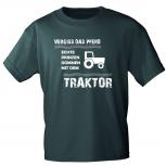 T-SHIRT Print Vergiss das Pferd..Prinzen..Traktor - 12197 anthrazitgrau Gr. S