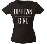 Girly-Shirt mit Print – Uptown Girl - 12340 schwarz - XS-2XL