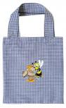 Kinder-Baumwolltasche mit Einstickung - Biene mit Honigtopf - 12349