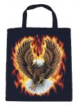 Baumwolltasche mit Aufdruck - Eagle Adler Feuer Flammen - 12383