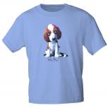 Kinder T-Shirt Print Hundewelpe Who me ? 12659 Gr. hellblau / 122/128
