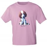 Kinder T-Shirt Print Hundewelpe Who me ? 12659 Gr. rosa / 122/128