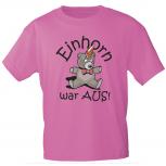 Marken T-Shirt mit Print - Einhorn war aus - 12687 - versch. Farben zur Wahl - S-XXL