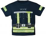 Kinder T-Shirt mit Vorder- und Rückenprint - Feuerwehr - 12701 marine - Gr. 110/116