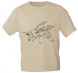 Kinder-T-Shirt mit Konturdruck - Biene - zum Ausmalen - 12710 beige - Gr. 92-164
