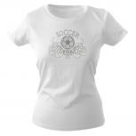 Girly-Shirt mit Print - Soccer Mom - 12856 - weiß - XS