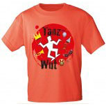 T-Shirt unisex mit Aufdruck - TANZ-WUT - 09383 rot - Gr. S-XXl