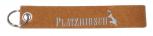 Filz-Schlüsselanhänger mit Stick Platzhirsch Gr. ca. 19x3cm 14003 orange