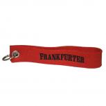 Filz-Schlüsselanhänger mit Stick FRANKFURTER Gr. ca. 17x3cm 14045 Keyholder rot