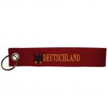 Filz-Schlüsselanhänger mit Stick Deutschland Gr. ca. 17x3cm 14240 rot