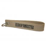 Filz-Schlüsselanhänger mit Stick Europameister Gr. ca. 17x3cm 14252 beige