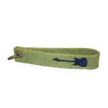 Filz-Schlüsselanhänger mit Stick Guitar Gitarre Gr. ca. 17x3cm 14274 grün