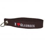 Filz-Schlüsselanhänger mit Stick I love Gladbeck Gr. ca. 17x3cm 14316 schwarz