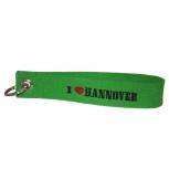 Filz-Schlüsselanhänger mit Stick I love Hannover Gr. ca. 17x3cm 14317 grün