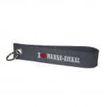 Filz-Schlüsselanhänger mit Stick I love Wanne- Eickel  Gr. ca. 17x3cm 14330 grau