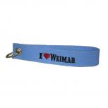 Filz-Schlüsselanhänger mit Stick I love Weimar Gr. ca. 17x3cm 14331 blau