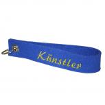 Filz-Schlüsselanhänger mit Stick Künstler Gr. ca. 17x3cm 14423 blau