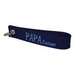 Filz-Schlüsselanhänger mit Stick Papa Seiner Gr. ca. 17x3cm 14425 dunkelblau